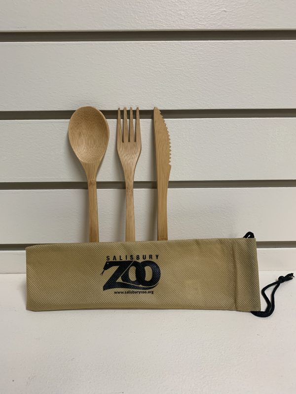 salisbury zoo bamboo utensils with bag